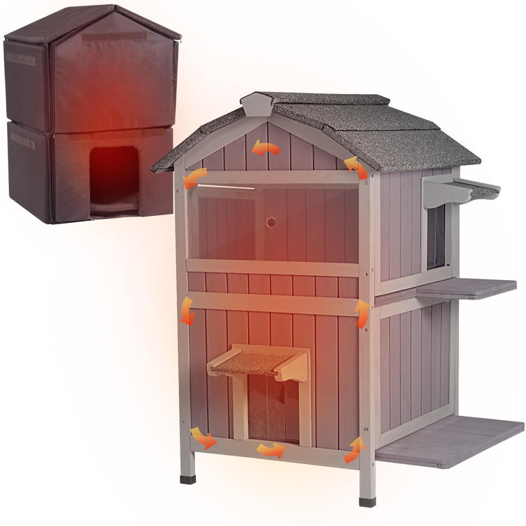 Eddith Heated Outdoor Cat House